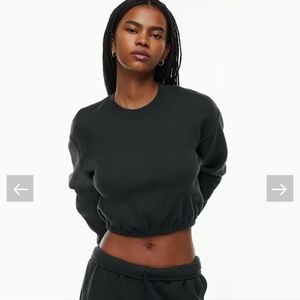 Black Cropped Sweatshirt
